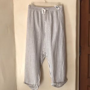 Linen crop pants,  size 4x